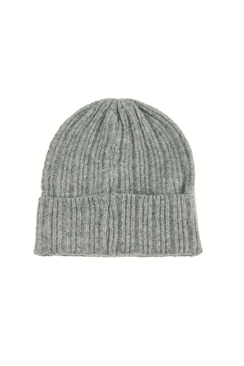 Gorro de pompón Gris