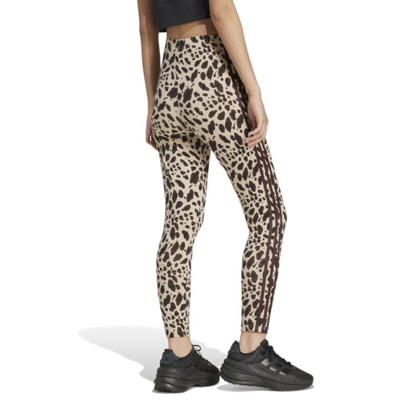 Calza Adidas 3-Stripes Animal Print de Mujer - IX3722 Marron-beige