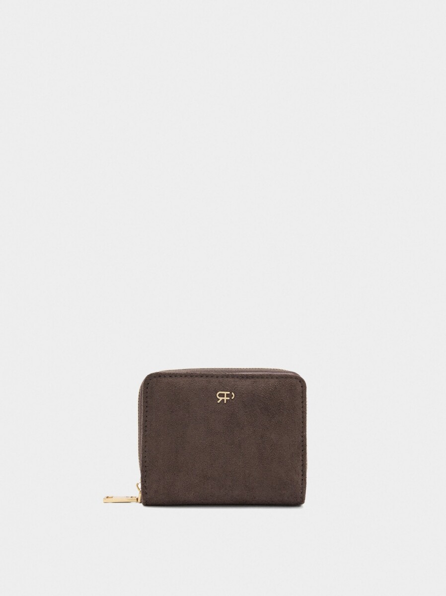 Cartera Efecto Piel - marron 