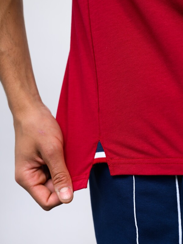 REMERA POLO ENKEL Nacional Hombre Beige, ordeaux