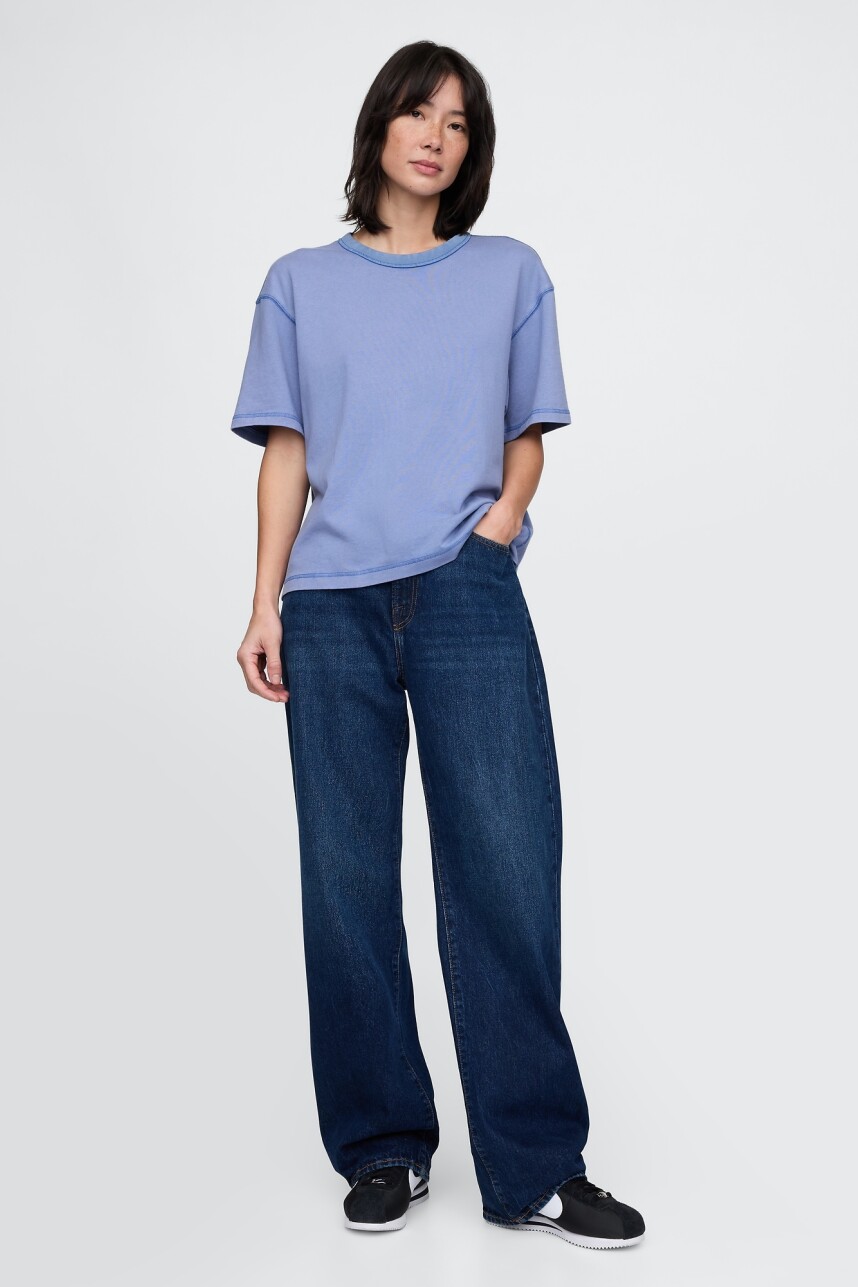 Remera Cropped Hombre Soft Cornflower
