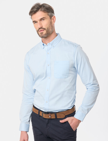 CAMISA LISA SPORT Celeste Claro