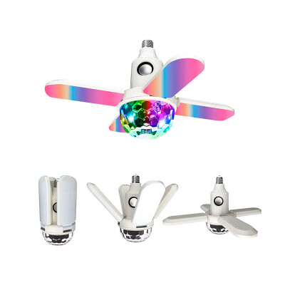 Lámpara parlante 3 mini aspas Bluetooth LED RGBW control remoto Lámpara parlante 3 mini aspas Bluetooth LED RGBW control remoto