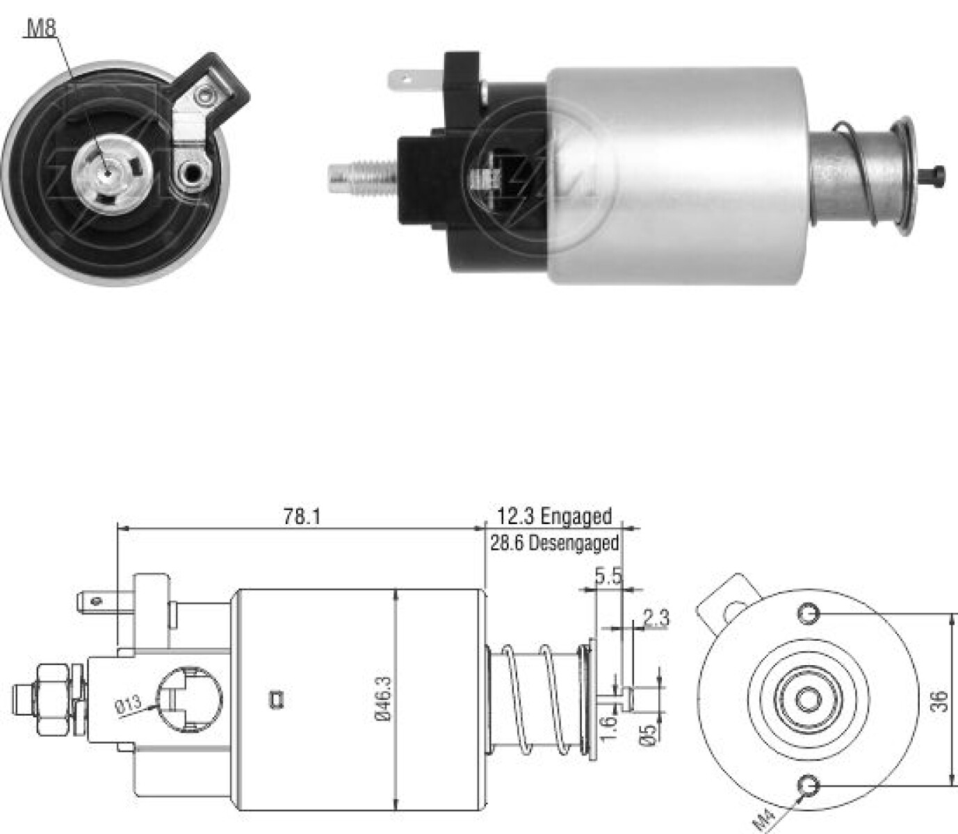 AUTOMATICO DE ARRANQUE - CHRYSLER-DODGE RAM-G.CHEROKEE-M.DENSO ZM 