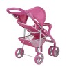Coche de bebé para muñecas Bebesit 2 piezas Fucsia