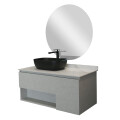 CONJUNTO DE BAÑO HABITARE MODELO SY1045-100 / MUEBLE + BACHA + ESPEJO Conjunto De Baño Habitare Modelo Sy1045-100 / Mueble + Bacha + Espejo