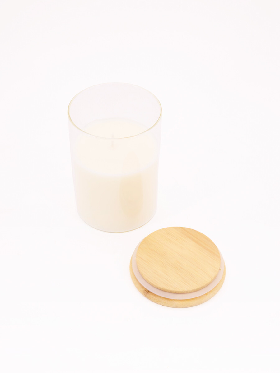 VELA VAINILLA CON TAPA MADREA - BLANCO 