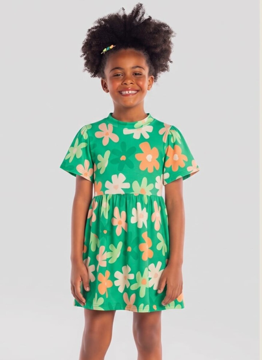 Vestido Casual. - Verde Trebol 