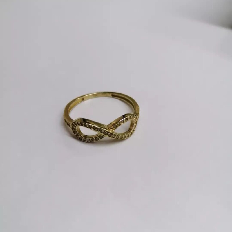 Anillo infinito Oro 10kt. con Zirconias Anillo infinito Oro 10kt. con Zirconias