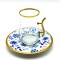 Vaso de té vip plato de cerámica x1 Azul y blanco
