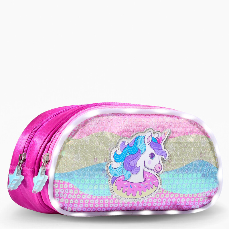 Cartuchera Footy Unicornio F19012 Lila - Rosado - Verde Agua