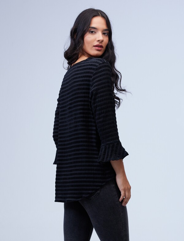 Blusa Manga Acampanada NEGRO