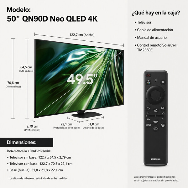 Smart Tv Samsung 50 Neo Qled 4k Qn50qn90fagxpr TV 50 NEO QLED QN50QN90FAGXPR