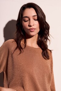 Sweater Lurex Camel