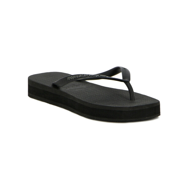 Tropical Brasil Ojota Quadradiha Flattaform De Mujer - Negro Negro
