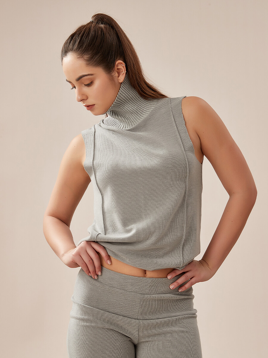 POLERA ONA - GRIS MELANGE C 