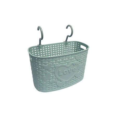 CESTO CANASTO ORGANIZADOR CON GANCHOS 25X13,5X16 CESTO CANASTO ORGANIZADOR CON GANCHOS 25X13,5X16