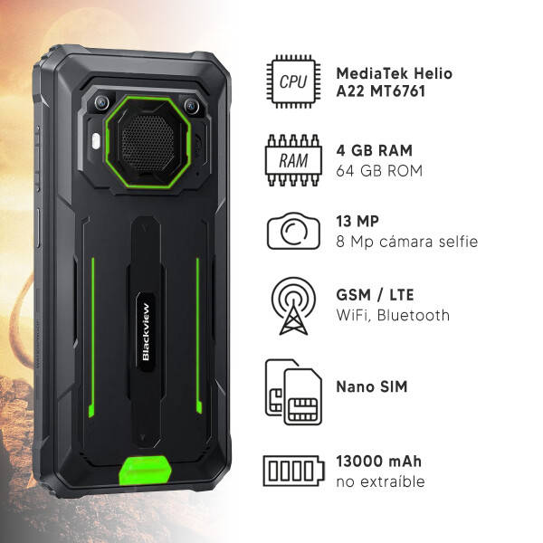 Blackview Bv6200 4/64 Gb 4g VERDE