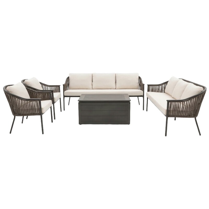 JGO JARDIN GRIS C/ALMOHADONES 5PZAS Unica