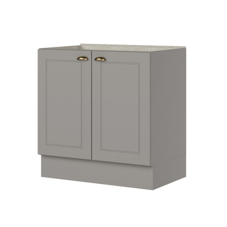 BAJO MESADA ARMARIO 2 PUERTAS - LÍNEA AMERICANA GRIS