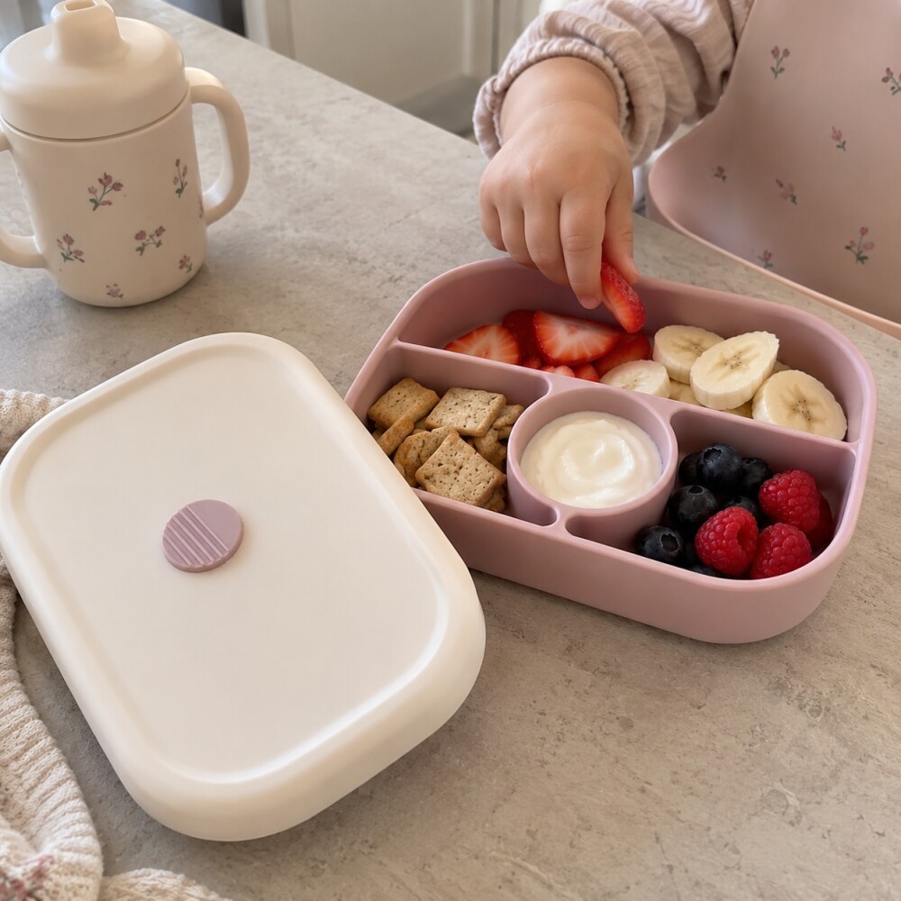 Lunchera tupper silicona MOON rosa