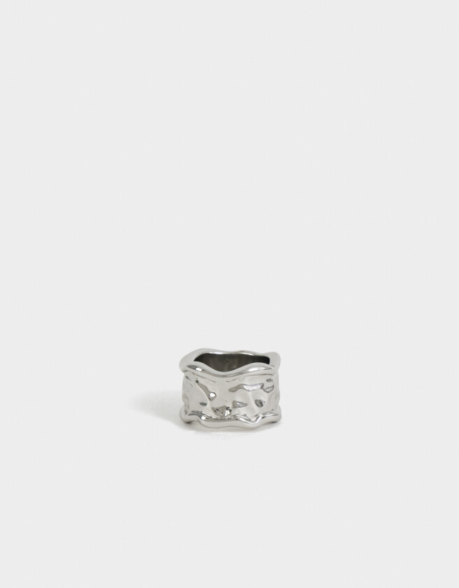 Anillos Medianos y Grandes Metal diferenciado Anillo De Metal - Plateado