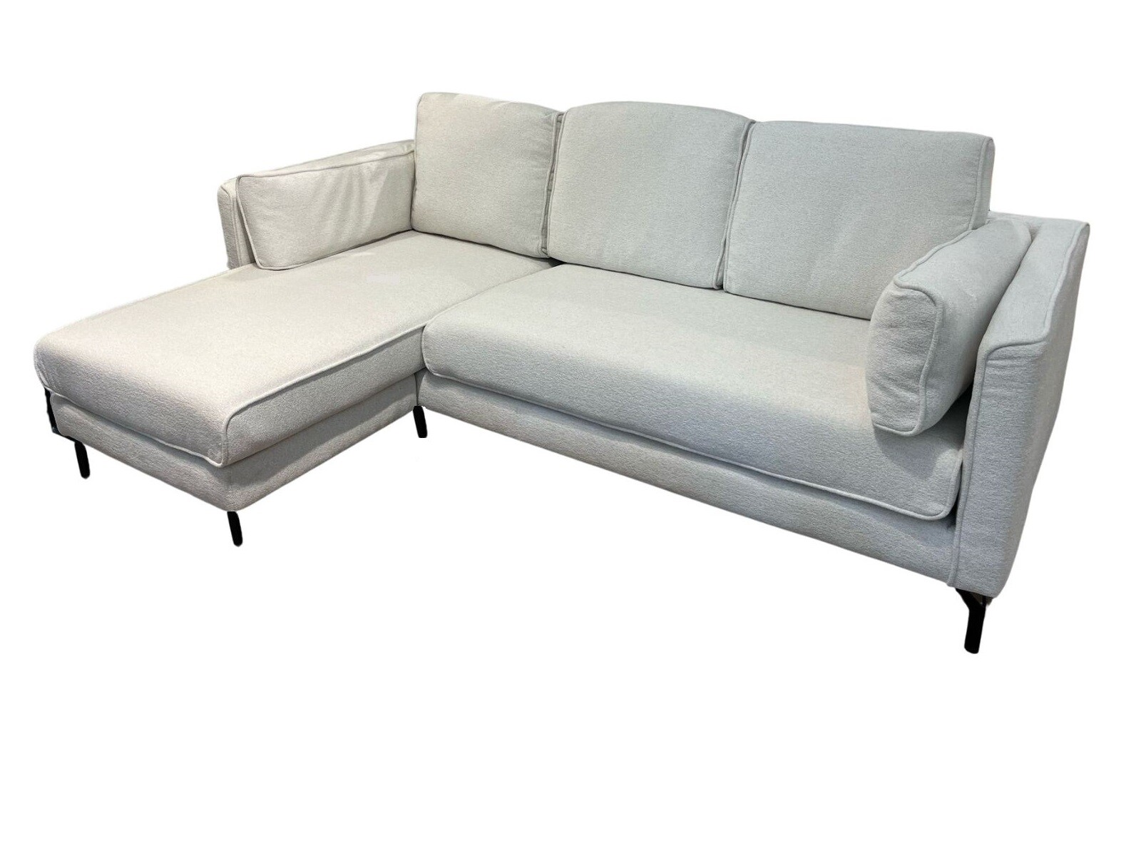 Sofa con Chaise Longue BANAK - Beige/Chocolate 