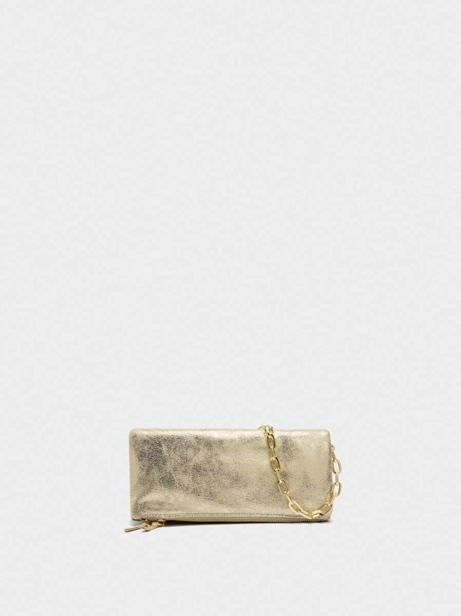 Bolso Metalizado Para Fiesta - dorado 