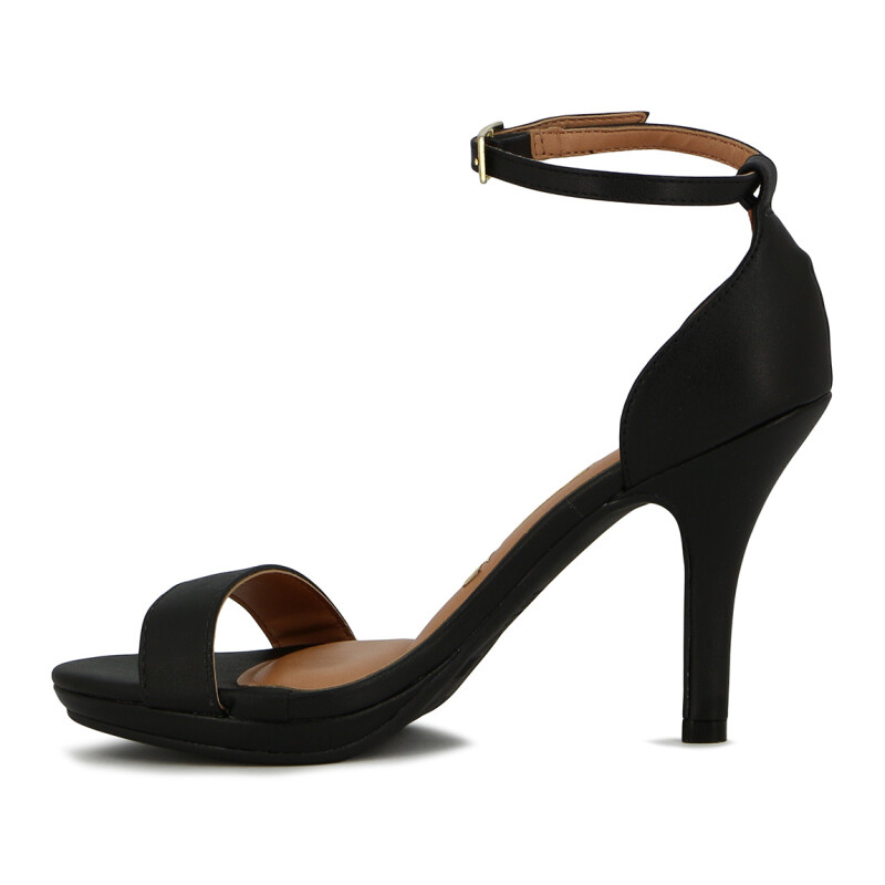Sandalia Formal Mujer Vizzano Taco Alto Con Pulsera Negro