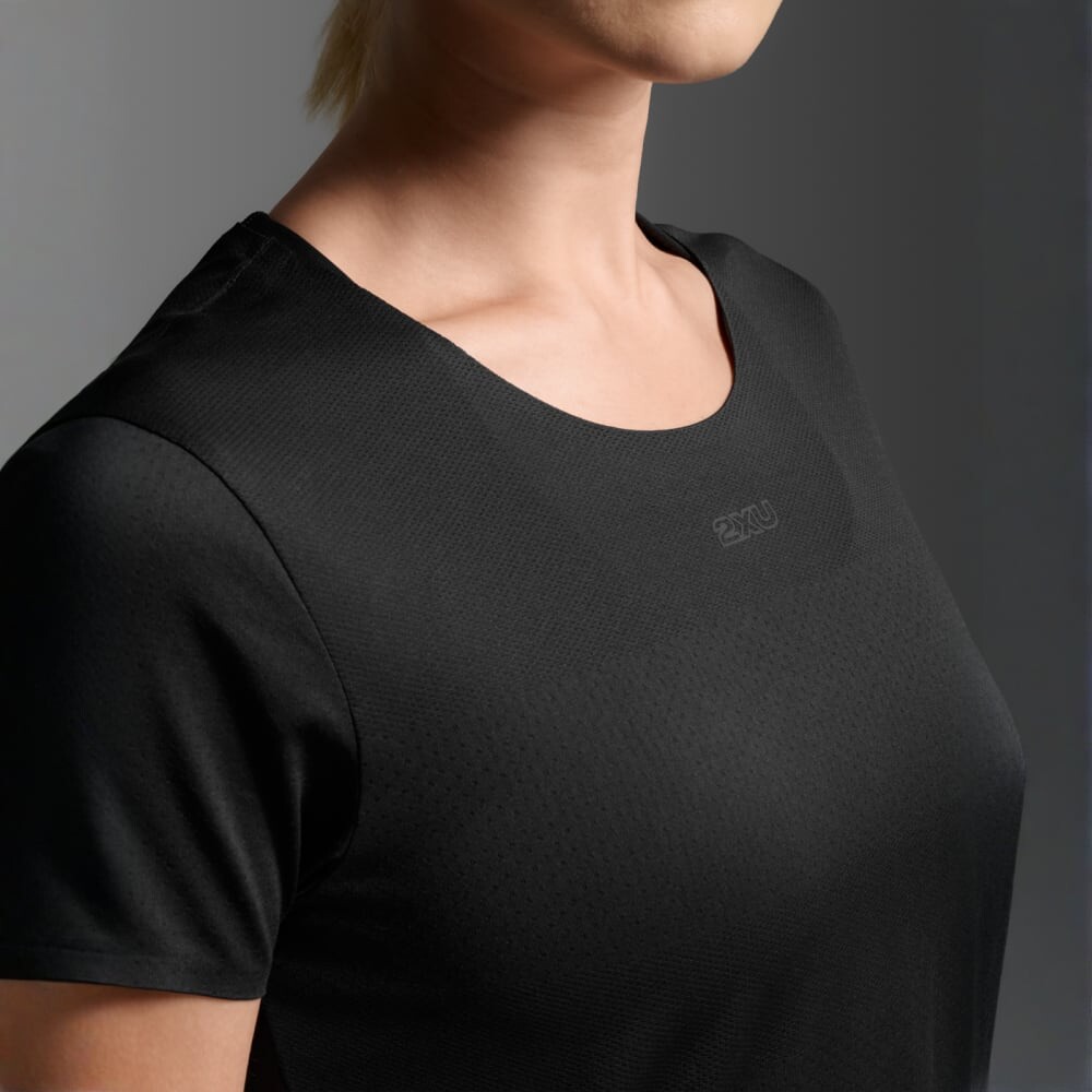 Polo Running Light Speed Tech Tee Mujer Black/black Reflective