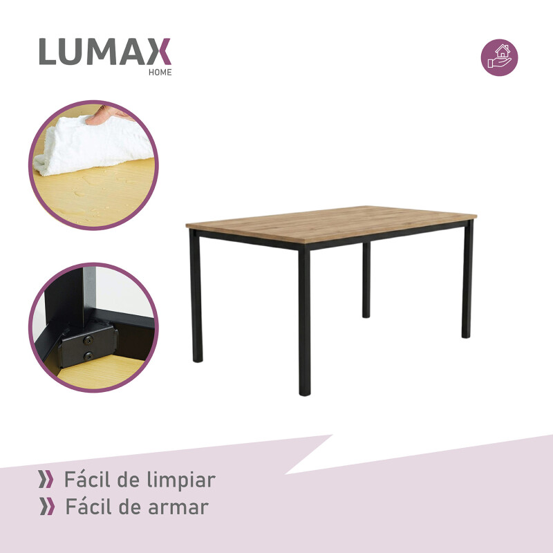 Mesa de comedor madera y hierro 120x80 Mesa de comedor madera y hierro 120x80