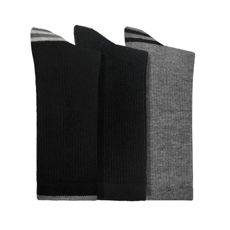 Medias Stripe H/T Crew - Unisex Black/charcoal