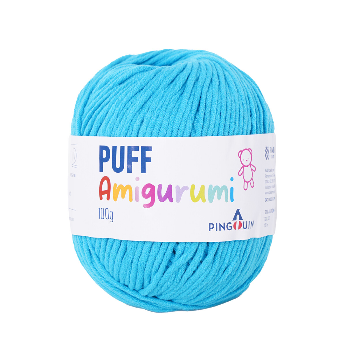 Puff Amigurumi - turquesa rede 