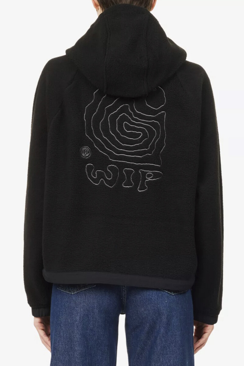 W' HOODED HELIX FLEECE JACKET Negro