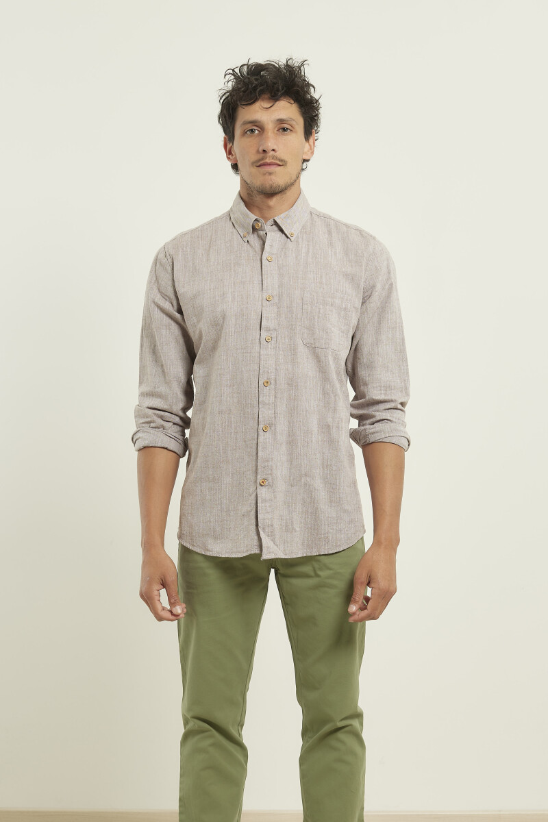 CAMISA HARRINGTON LABEL - Kaki 