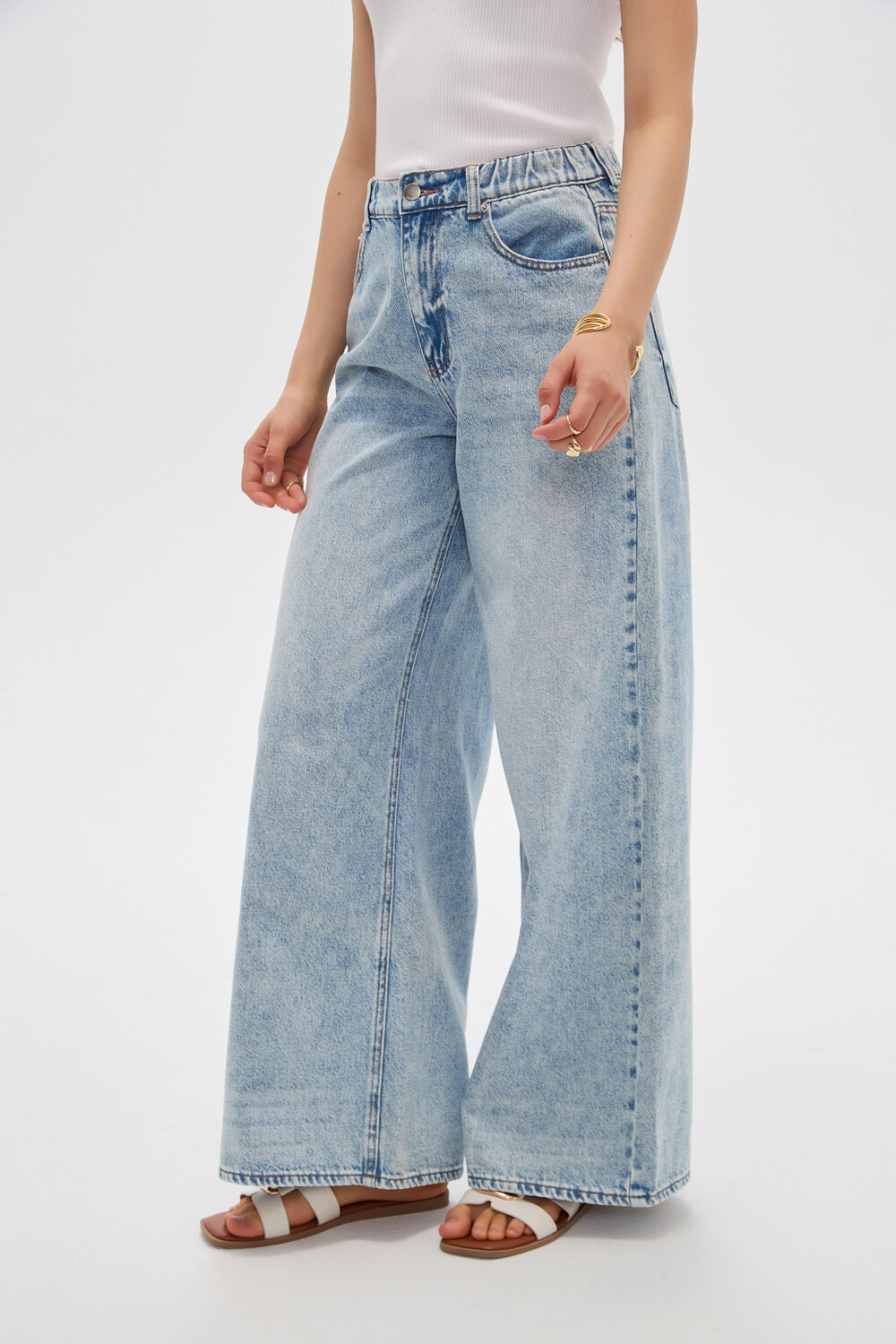 Pantalon Bausea Celeste Grisaceo