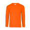 Camiseta a la base manga larga Naranja