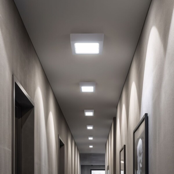 Panel Led 16x16 12W Plafon Cuadrado Techo Spot Luz Calida Variante Color Blanco