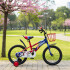 Bicicleta Infantil Yjtong R18 Canasto Rueditas Guardabarro Rojo 1
