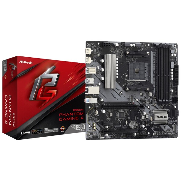Placa Madre Asrock B550m Phantom Gaming 4 Amd Am4 MOTHERBOARD ASROCK B550M PHANTOM GAMING