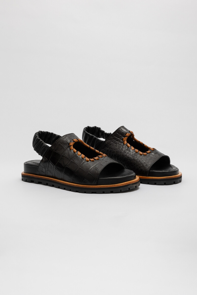 Square Sandal Negro