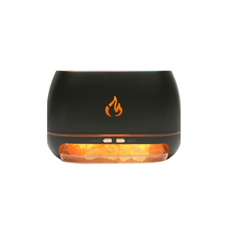 Difusor Vaporizador De Aroma con piedras de sal del himalaya Negro