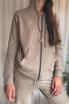Campera capucha Visón