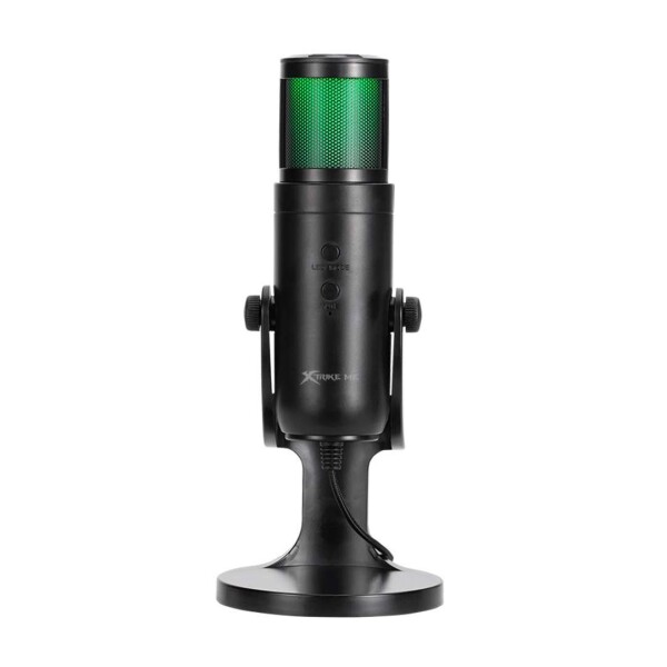 Microfono USB Gamer Luz RGB Omnidireccional Xtrike Me Xmc-03 Variante Color Negro