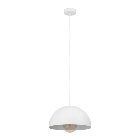 Lámpara colgante E27 campana metálica blanca Ø380 EG6250