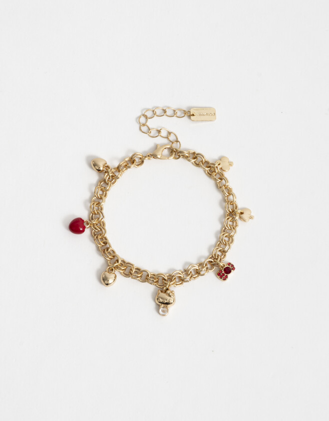 Pulseras Flexibles Bañada en Oro Pulsera Bañada En Oro "hello Kitty" - Dorado