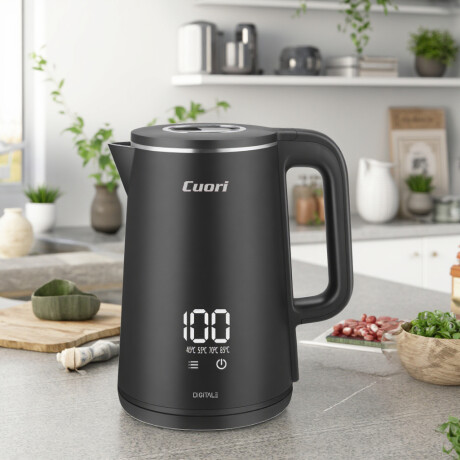 Jarra Eléctrica Cuori Digitale 1.8L 1500W Display LED 360° Negro