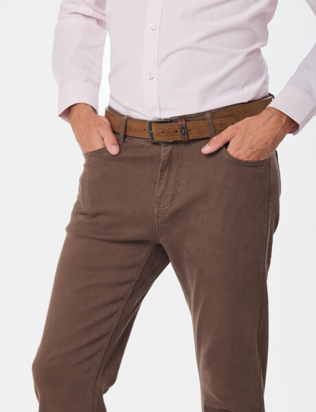PANTALON 5 BOLSILLOS Marron