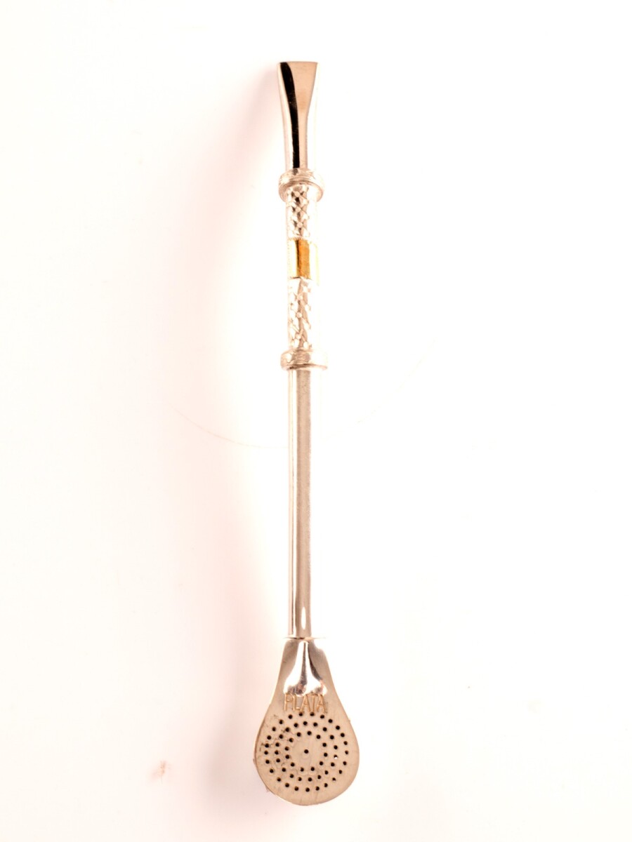 Bombilla De Plata y Oro - S38 