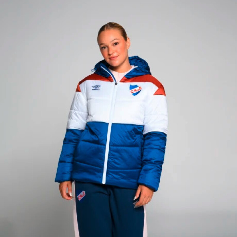CAMPERA PUFFER TRICOLOR Azul